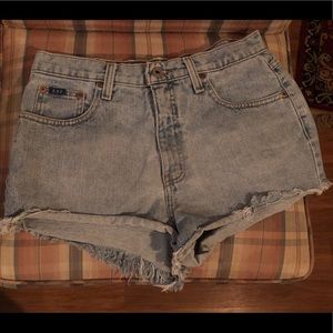 Express Brand cut-off shorts. Size 9/10 blue denim